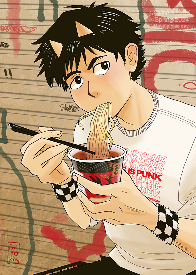Spring 2024 Caring is Punk Ramen Print