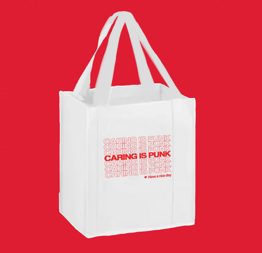 Spring 2024 Caring is Punk Super Big Grocery Bag