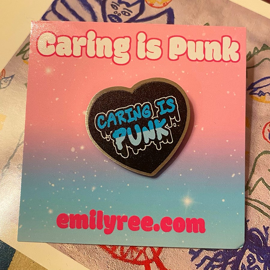 Caring is Punk Eco-Enamel Pins