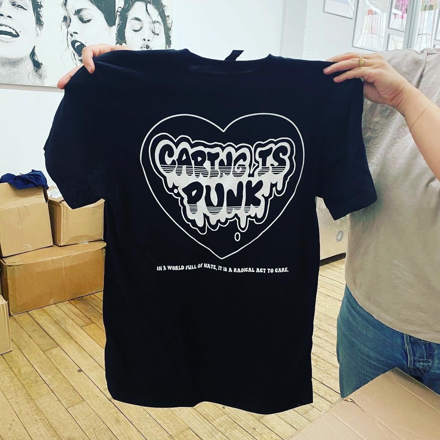 Caring is Punk! Short Sleeve T Shirt